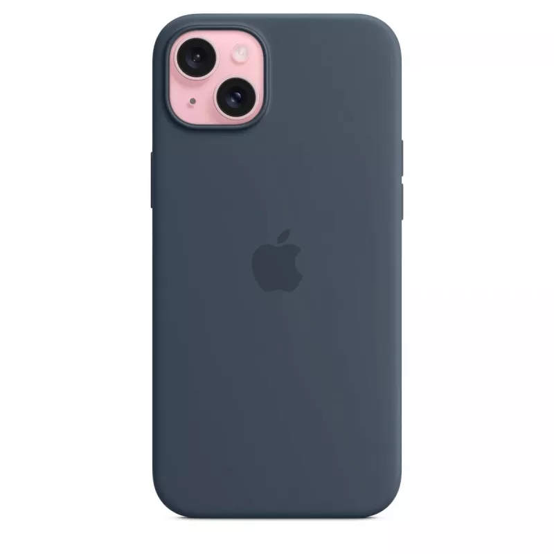 Apple iPhone 15 Plus Siliconen Case met MagSafe - Stormblauw