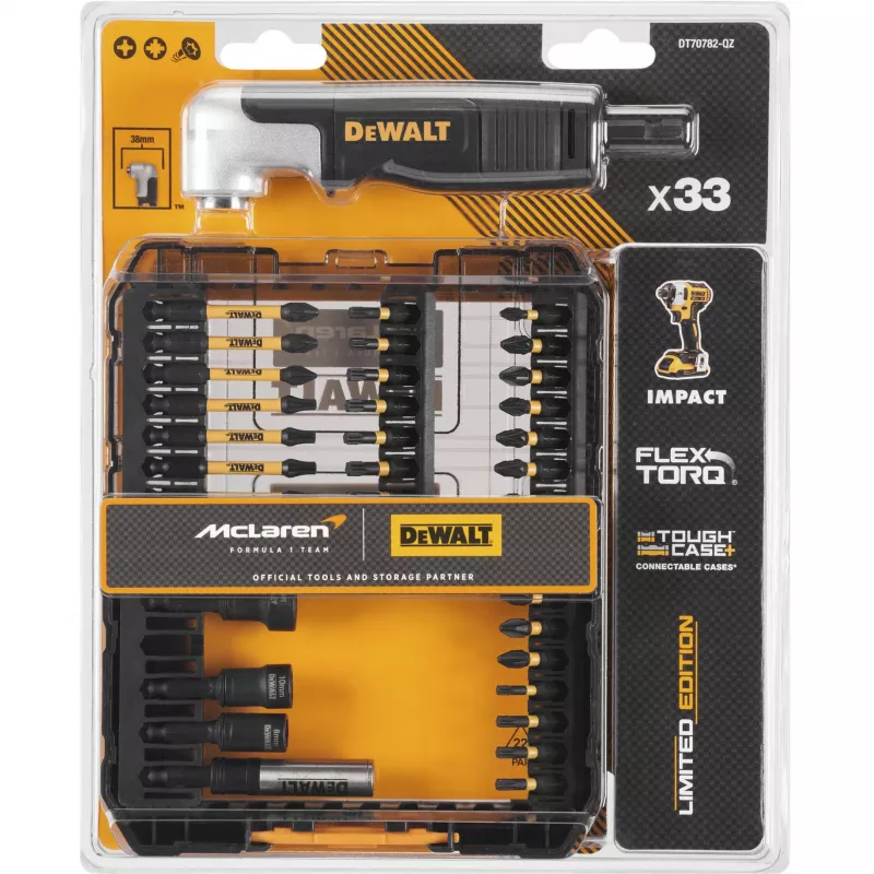 DeWalt FlexTorq DT70782-QZ bitset, 33 st., McLaren-design, met haakse opzet