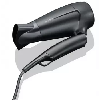 Haardroger SEVERIN HT 0159 — 1600 W, dual-spanning 110/220–240 V, 2 snelheden, koude luchttoets, 1,8 m kabel, zwart