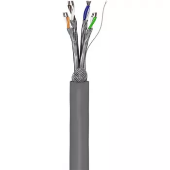 Wentronic Goobay CAT 6 netwerkkabel, S/FTP (PiMF), grijs, 305 m – CCA koper mix, AWG 23/1 (solid), PVC (95696)