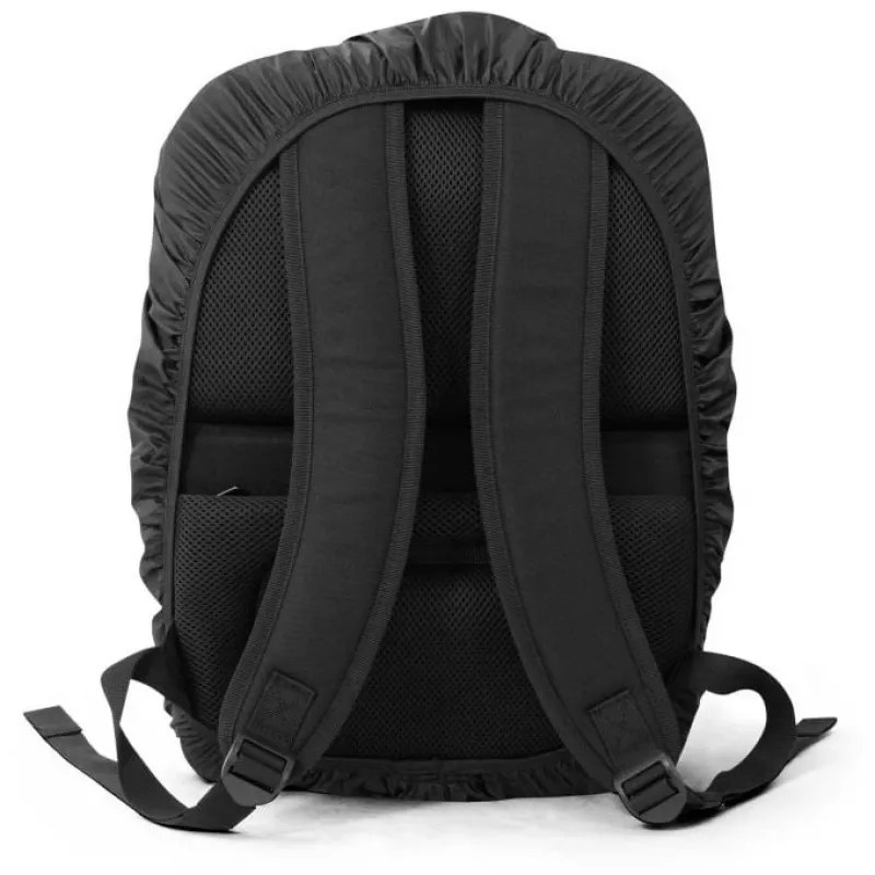 DICOTA D32159 universele regenhoes voor 16 inch (40,6 cm) rugzakken, 210D-polyester, zwart