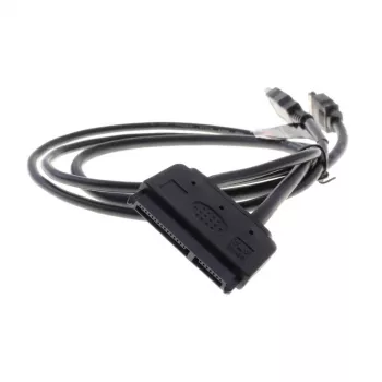 Akasa Flexstor eSATA-kabel voor 6,40 cm (2.5) - SATA-hdd en -ssd (AK-CBSA03-80BK)