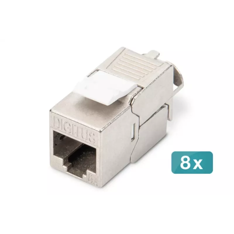 Digitus CAT 6A keystone-module afgeschermd gereedschapsloos module 8 stuks