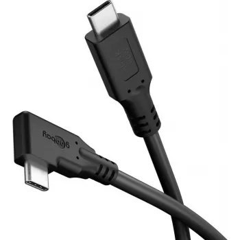 Goobay USB-C-kabel 90° 1 m zwart – 60 W 5 Gbit/s Power Delivery (79421)