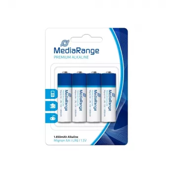 Batterij Alkaline AA 1,5 V/4 stuks MRBAT104 Mediarange