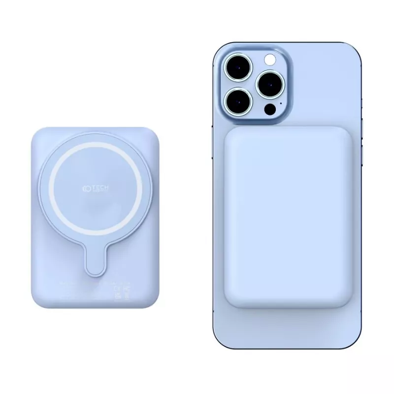 Draagbare powerbank TECH-PROTECT PB10 LIFEMAG 5000mAh blauw