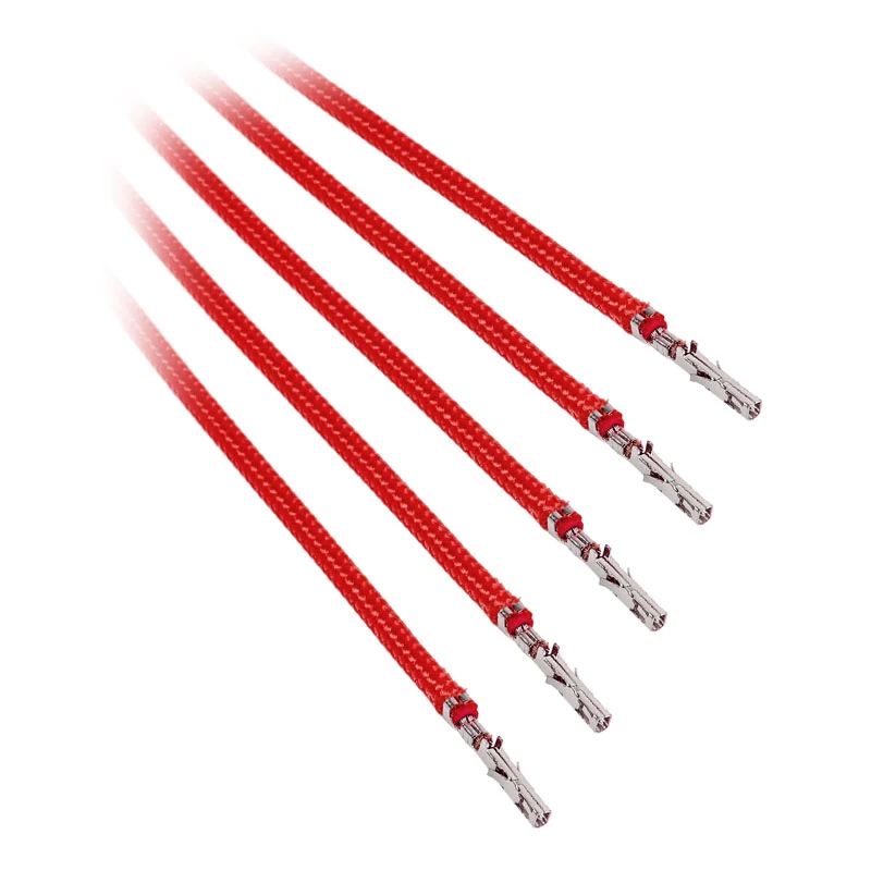 BitFenix Alchemy 2.0 voedingskabelset, 5x 40 cm, rood