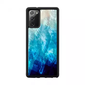 Hoesje iKins voor Samsung Galaxy Note 20 — Blue Lake en zwart, slank hoesje