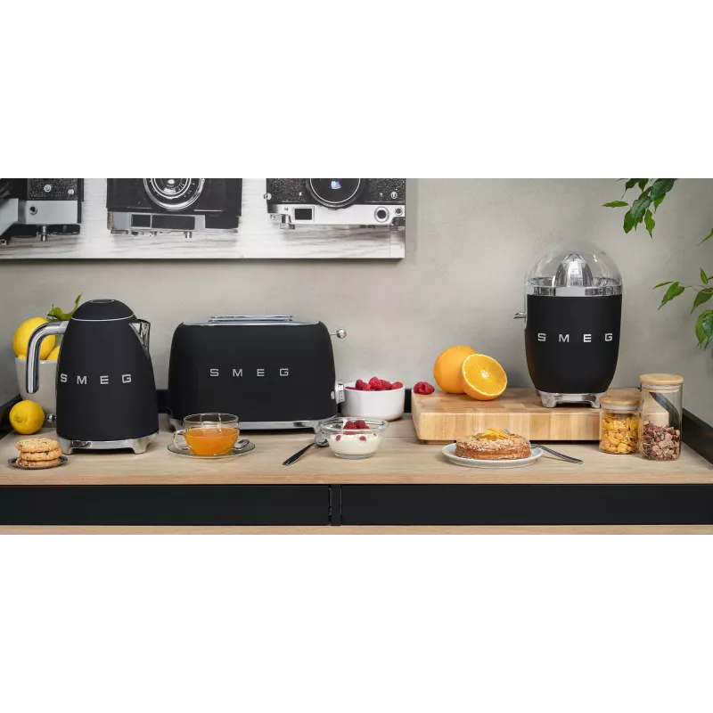 Toaster Smeg 50's Style TSF01BLMEU 2 sneetjes zwart roestvrijstaal