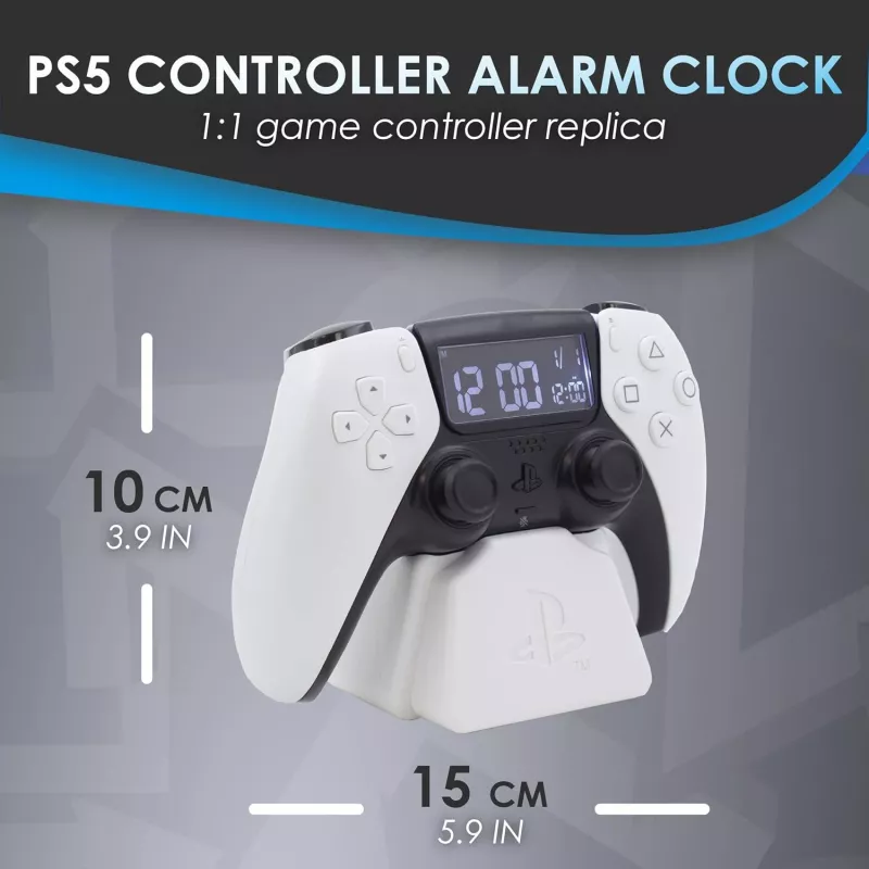 Wekker Paladone PS5 PP9405PSV3 met LED-display, op batterijen