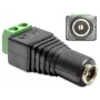 Kabeladapter DeLOCK 65485 DC 2,5 x 5,5 mm 2p zwart groen