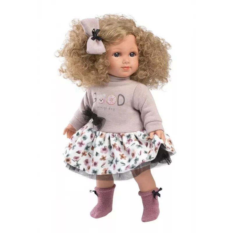 Puppe Llorens Elena 35 cm — zachte pop, handbeschilderd gezicht en ledematen