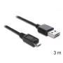 USB-kabel DeLOCK EASY-USB 2.0-A - USB 2.0 Micro-B 3 m