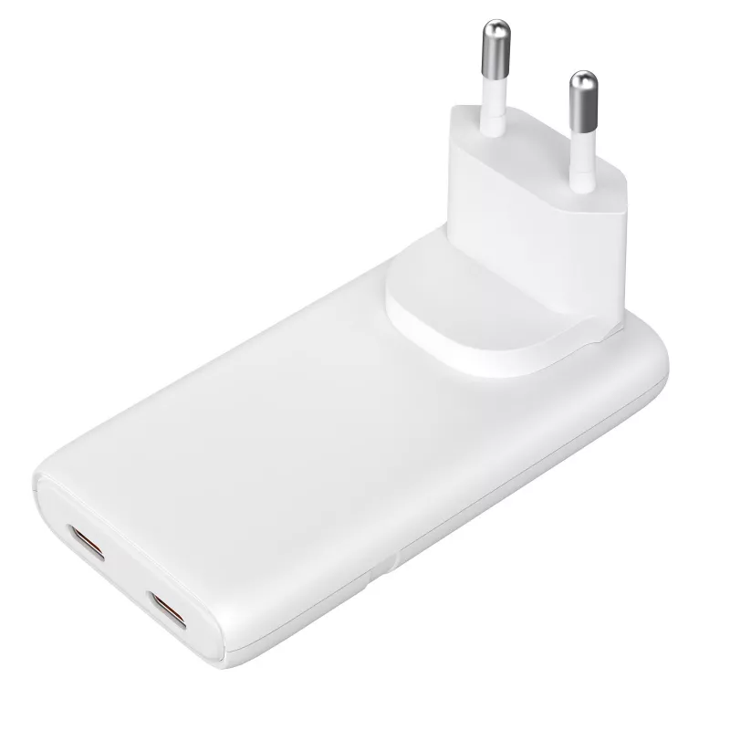 Akyga AK-CH-32 platte GaN-USB-C-oplader 65 W, 2 x USB-C PD, wit