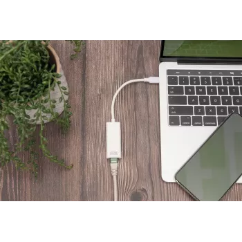 Digitus DN-3024 USB 3.0-adapter 20 cm 1x USB-C naar 1x RJ45 afgeschermd