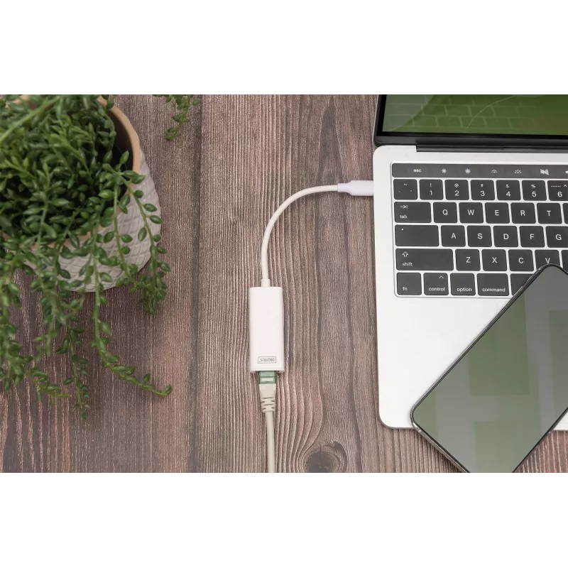 Digitus DN-3024 USB 3.0-adapter 20 cm 1x USB-C naar 1x RJ45 afgeschermd