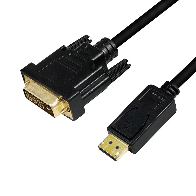 Videokabel-adapter LogiLink CV0131 2 m DisplayPort DVI zwart