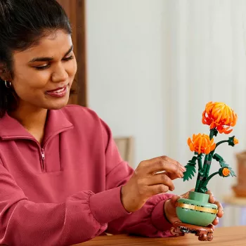 LEGO Icons chrysanten bloemen bouwset creatieve modelbouwset voor volwassenen om een kunstplant te bouwen cadeau voor vrouwen mannen zij of hij thuis kantoor decoratie
