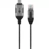 Goobay Ethernet-kabel USB-C 3.1 naar RJ45 slank 3 m – verbindt router, modem of (74404)