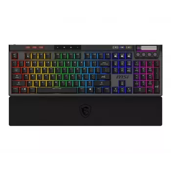 Mechanisch gaming-toetsenbord MSI Strike Pro W Silent US-indeling RGB-verlichting, bedraad, tactiele Silent-switches