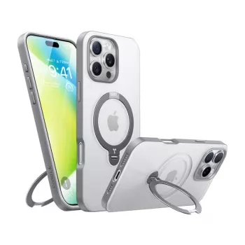 Transparante hoes Torras voor iPhone 16 Pro — UPRO OSTAND SPIN SERIES, slanke lichte transparante beschermhoes
