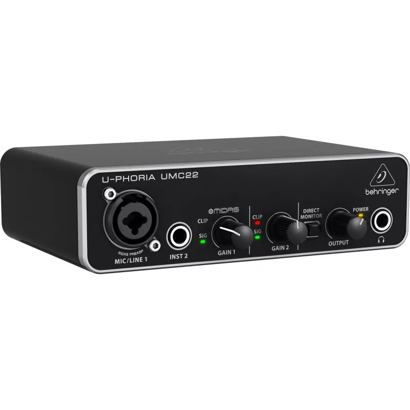 Behringer UMC22 aanvullend muziekapparatuur concert/studio voorversterker