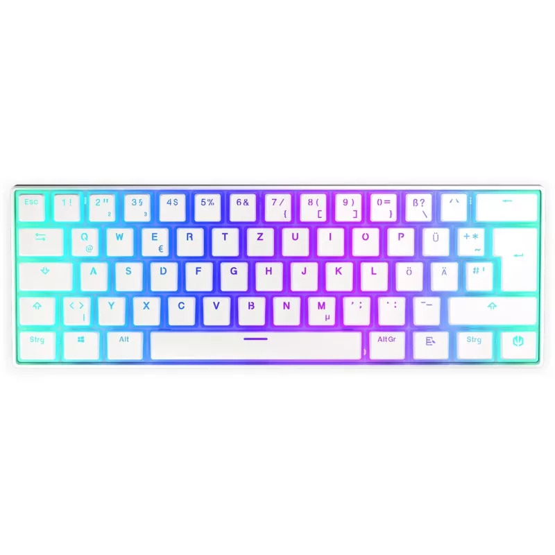 Thock Compact Wireless Pudding Onyx White, Gaming-toetsenbord wit, DE-layout, Kailh Box Red
