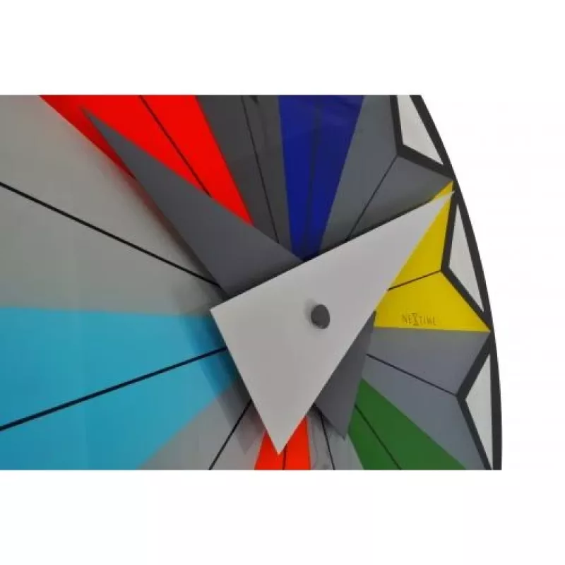 NeXtime klok 8163 Circus, Ø43 cm, wand, zwart/meerkleurig