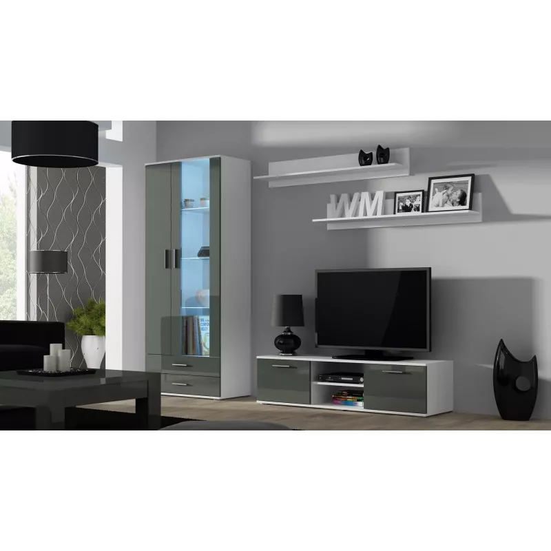 Cama Set van twee planken 125cm SOHO wit mat