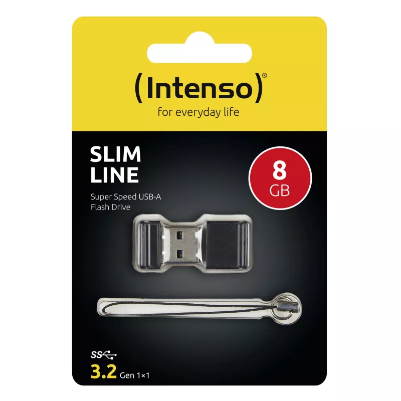 USB-flashstation Intenso 8 GB USB Type-A 3.2 Gen 1 zwart