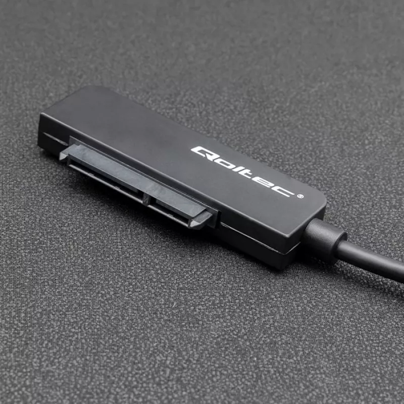 QOLTEC SATA-adapter 52269 voor 2,5-inch drive naar USB-C, ondersteunt tot 2 TB