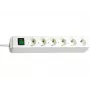 Brennenstuhl Eco-Line stekkerdoos met schakelaar [6-voudig, wit, 1,5m]