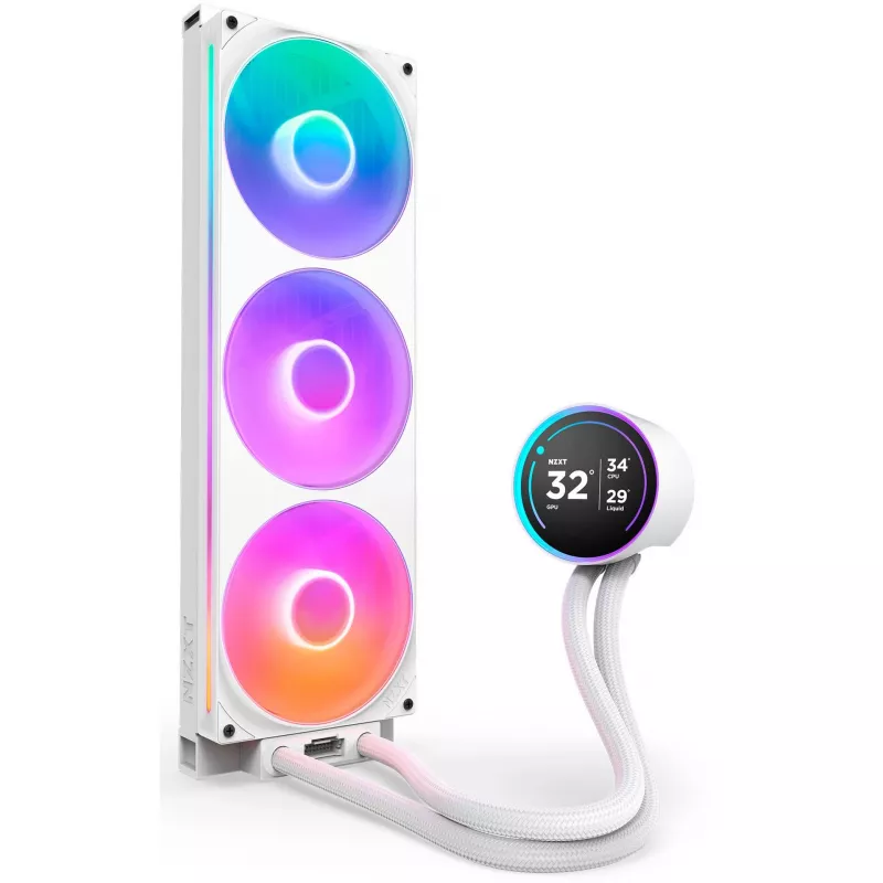 Kraken Elite 420 RGB 420 mm, vloeistofkoeling wit