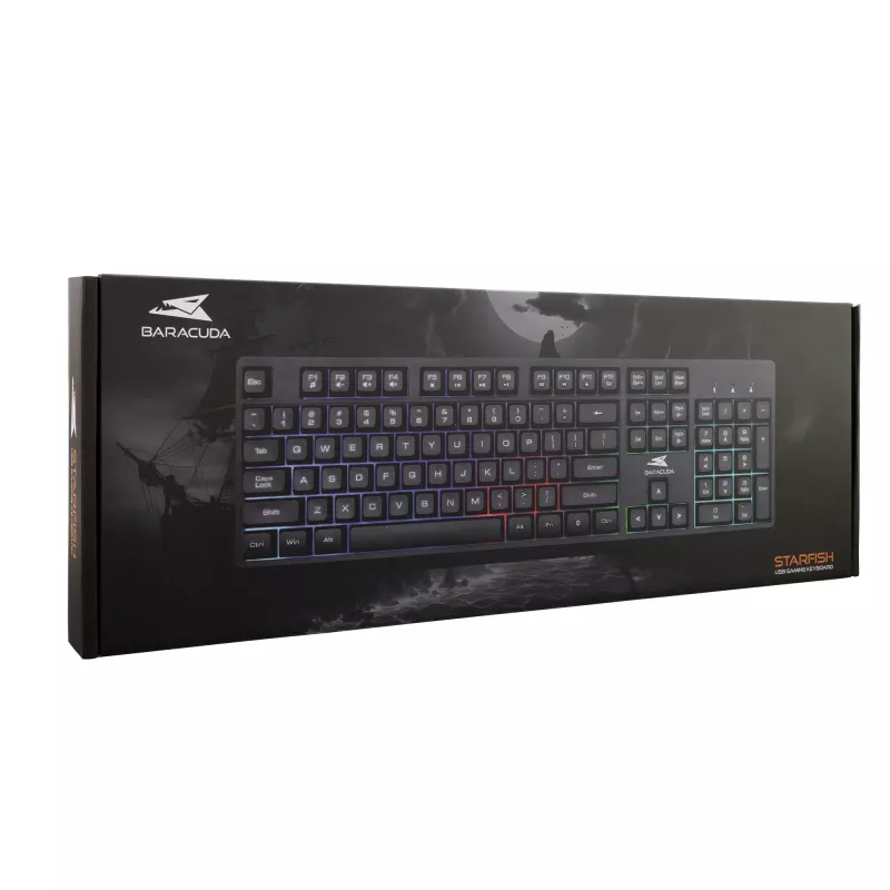 Baracuda Starfish zwart US-toetsenbord model STARFISH — compact formaat, US-layout