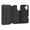 Leren hoes voor iPhone 16, zwart