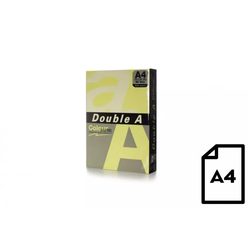 Kleurenpapier Double A, 80 g, A4, 500 vel, cheese