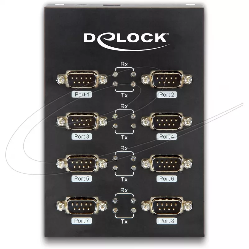 DeLock USB2.0 naar 8 x serieel adapter - serieel adapter - USB2.0 - RS-232 - 8 poorten (61860)