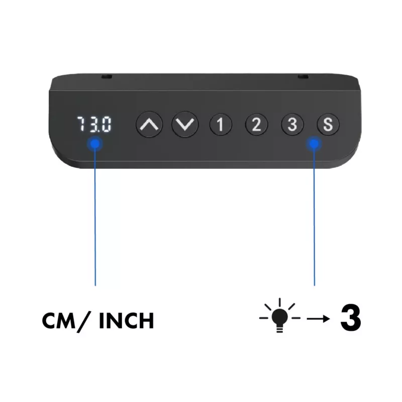 Elektrisch in hoogte verstelbaar bureau ergo office ER-400 W — max. hoogte 1160 mm, max. belasting 80 kg
