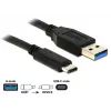 USB-kabel DeLOCK 1m USB3.1-C/USB3.1-A 83870