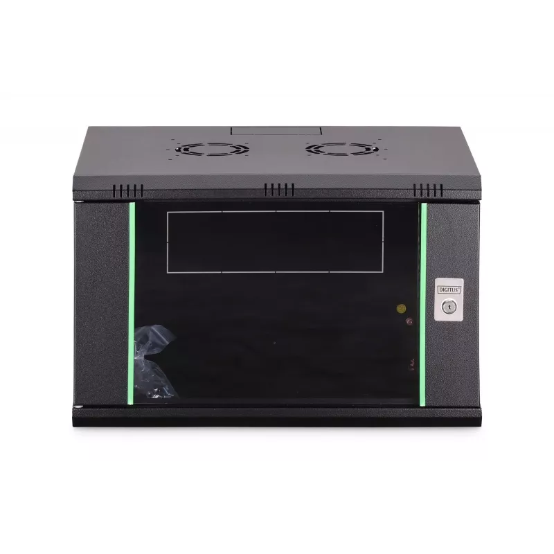 Wandgemonteerde 19-inch rackkast DIGITUS Dynamic-N DN-37101 — 7U, 600x450 mm, IP20, slot met sleutel, gedemonteerd