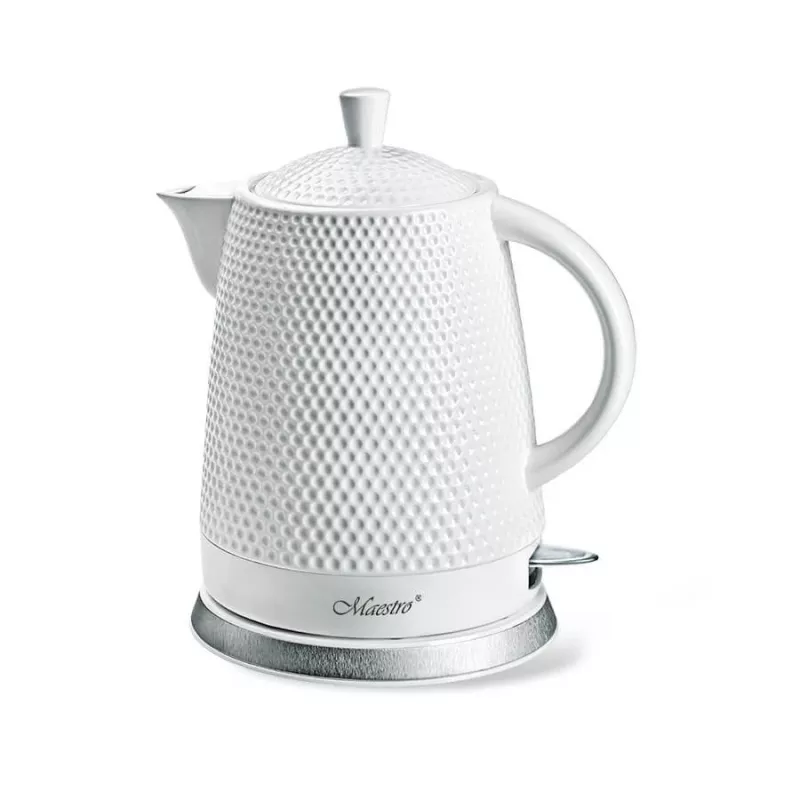 Maestro MR-069-WHITE keramische elektrische waterkoker, 1,5 L, 1500 W, wit