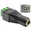 Kabeladapter DeLOCK 65485 DC 2,5 x 5,5 mm 2p zwart groen
