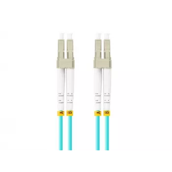 Glasvezel-patchkabel MM LC/UPC-LC/UPC DUPLEX 3,0MM OM3 50/125 LSZH 2M aqua