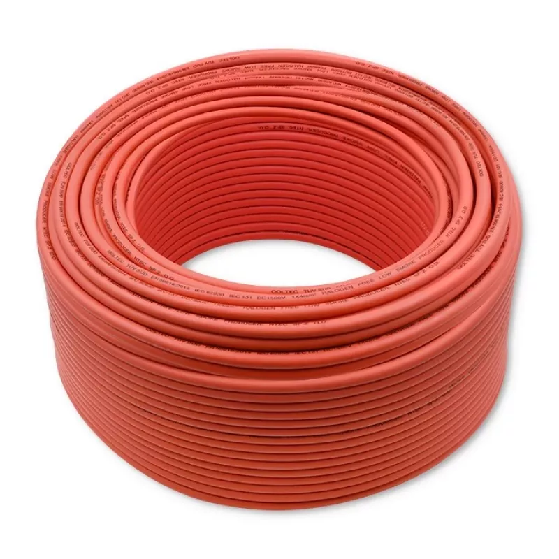 Qoltec 53850 fotovoltaïsche zonne-kabel | 4 mm² | 100 m | rood