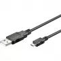 USB 2.0-kabel, USB-A stekker > Micro-USB stekker (zwart, 5 meter)
