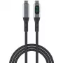 USB-kabel 4smarts 541438 USB4 Gen 2x2 1,5 m USB-C zwart grijs