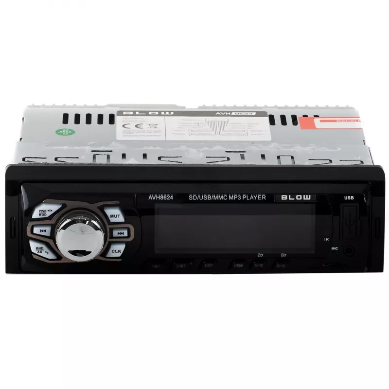BLOW AVH-8624 autoradio, 1 DIN, FM RDS, Bluetooth, USB, SD/MMC, AUX, MP3, lcd-display, afstandsbediening, zwart