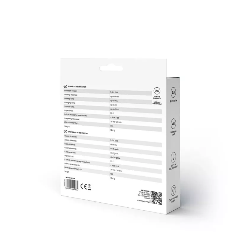 Savio WE-03 draadloze Bluetooth-oordopjes