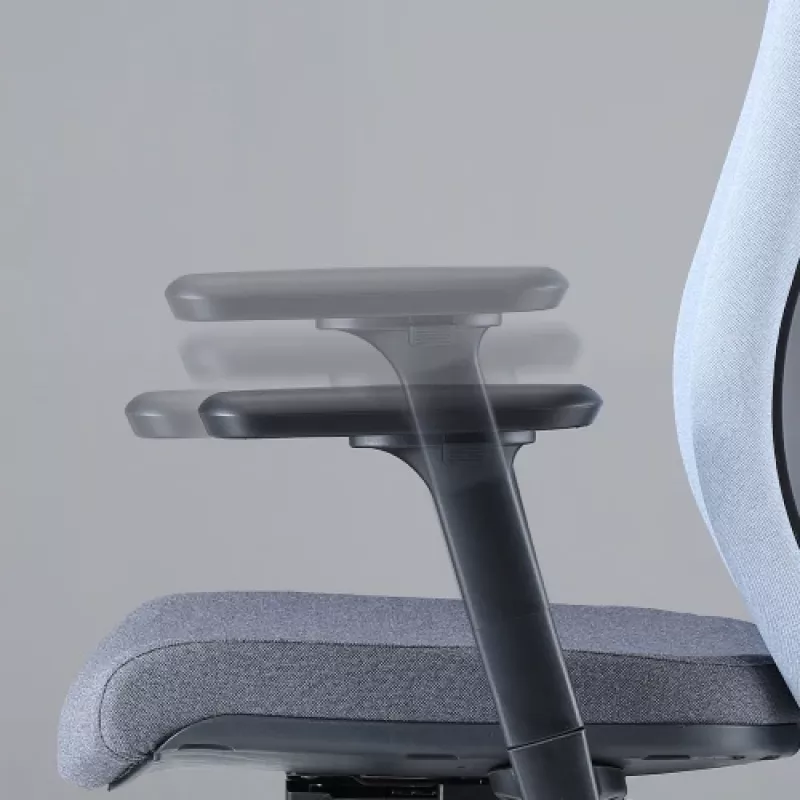 Up Up Athene ergonomische bureaustoel zwart, grijs + blauwe stof