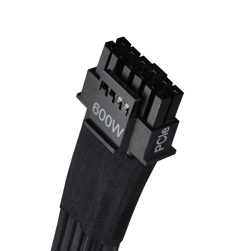 SilverStone SST-PP14-90 12VHPWR-kabel, 90 graden, 650 mm, zwart